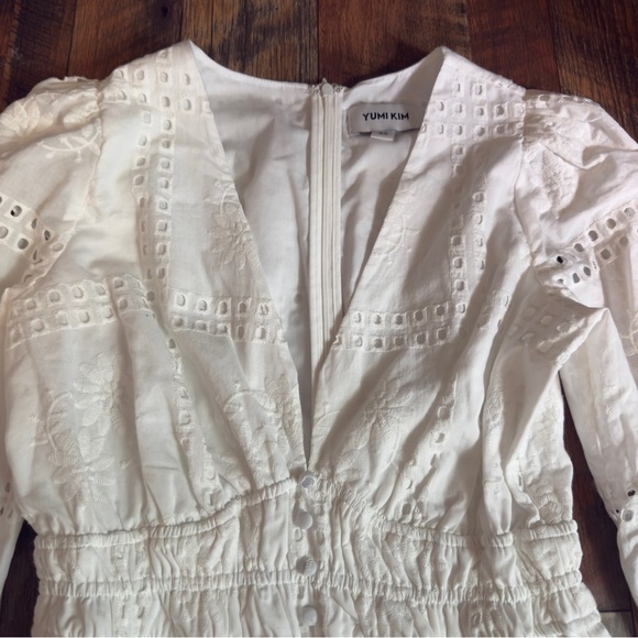 Yumi Kim Abigail Romper long sleeve white eyelet size XS - Picture 10 of 13